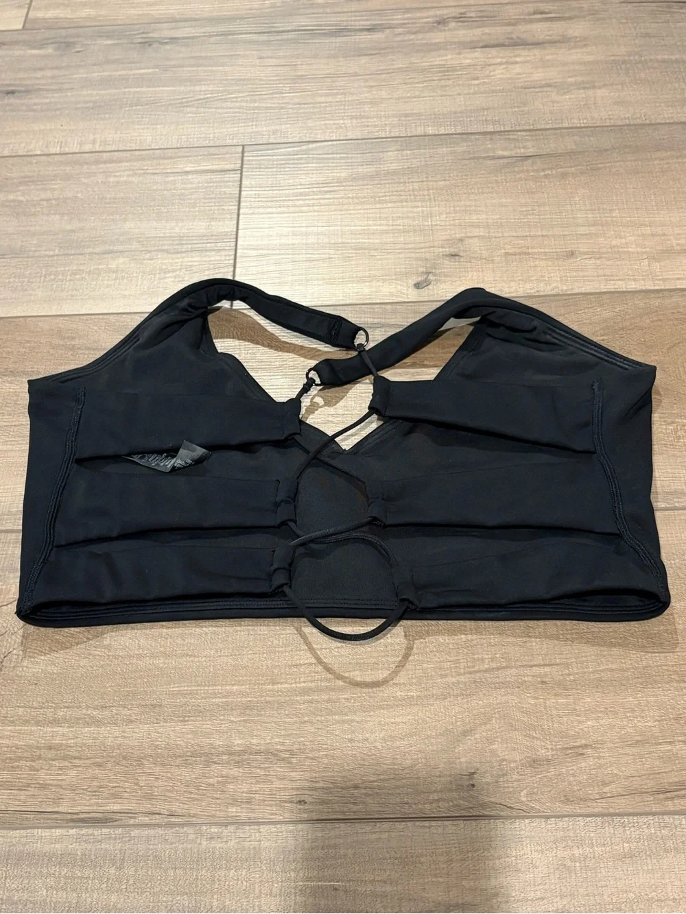 Savage X Fenty Sport Cutout Strappy Back Sports Bra black size XL